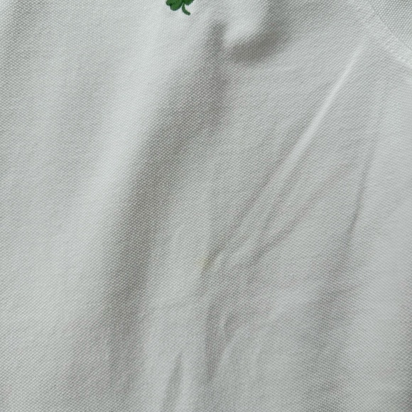 J. Crew White Polo Shirt with Green Logo - Picture 8 of 10